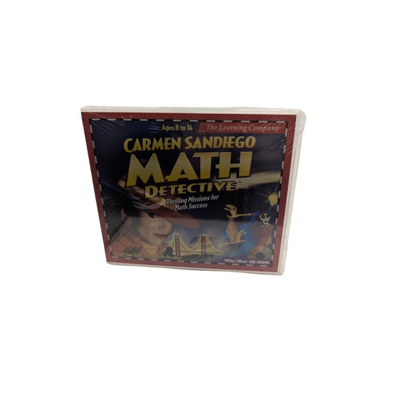 The Learning Company Other - Learning Company PC Game Carmen Sandiego Math Detective Educational CD-ROM NEW